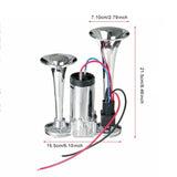 Car Horn with Relay, Electric Horn Supply, Dual Tube Metal Connected Electric Pump Horn 47113420