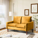 54" Velvet Sofa for Small Spaces, Modern Army Green Fabric Couch with Plush Comfort, Compact Living 18919918