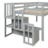 Loft bed with staircase , Grey W50443250