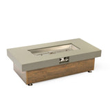 48_inch Iron Fire Pit Table with Wood Grain W3131P277179