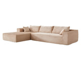 Compression Sectional Couch with Comfy Chaise, Boneless L Shape Sofa with Deep Seat, Minimalist 01595476