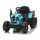 ZUN Ride on Tractor with Trailer,24V 400W Powered Electric Tractor Toy w/Remote Control,electric car for W1578P194692