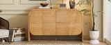 ZUN TREXM Buffet Cabinet with Storage Retro 4-Door Sideboard with Large Storage Accent Cabinet Rounded N715P228110N