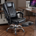 ZUN Massage Office Chair with Heat, Footrest, Black W2069P174876