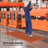 Red Rubber Floor Mat 90x150x1 cm Anti-Fatigue & Durable 62612919