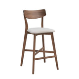 ZUN Wooden Bar Chairs Set of 2, Modern Soft Upholstered Kitchen Island Chairs, Counter Height Stool with W2582P197590