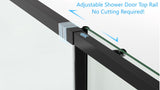 56-60" W x 74" H Semi-Frameless Sliding Shower Door, 1/4" Clear SGCC Tempered Glass, Matte W2011P272616