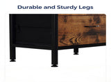 Electric Fireplace TV Stand, Rustic Weathered Wood, 147.323079.4cm, Embossed Melamine MDF, 6 86799417