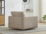 30.7"W Square Upholstered 360&deg Swivel Accent Chair and Comfy Single Sofa Chair with a Weathered W3118P439418