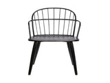 Drylan Steel Framed Side Chair in Black Powder Coated Finish and Black Brushed Wood B2736P511289