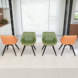 A set of 4 dining chairs, medieval modern kitchen dining chair, PU decorative chairs with black 48388254