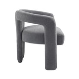 ZUN Teddy fabric modern design dining chair,open-Back ,modren kitchen armchair for Dinging Room 82871364