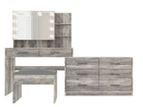 Large Makeup Vanity with Lights, Vanity Table with Charging Station, Vanity Desk with Mirror and 10 58924769