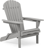 Wood Patio Chair for Garden Outdoor Wooden Folding Adirondack Chair Set of 2 Solid Cedar Wood 96785121