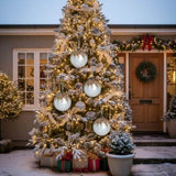 6PCS Set of 3.9" Christmas Ball Ornaments Glass Holiday Decorations for Christmas Tree Party Hanging 52544399