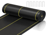 XISHAN 6'X300' Black HDPE 90 Gram Weed Barrier Fabric 82730081