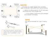 12'X12' Cream HDPE sunshade sail 85958037