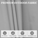 Rectangle Patio Umbrella with Crank Lift and Tilt Function W1859P320959