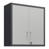 ZUN Metal Wall-Mounted Tool Storage Cabinet with Locking Door and 1 Shelf 1 Opened Drawer for Garage 10688530