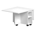 Folding Drop Leaf Dining Table Set for 4 with 4 Chairs, Space Saving Foldable Dining Table with 27098280