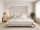 DIY Cabinet Folding Bed Queen Size Vertical Murphy Wall Bed Hardware Kit,Grey Bed Frame W5290P457894