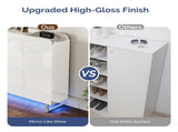 () 2-Drawer Flip-Up 1 Side Door with Bottom Lighting Shoe 28979393