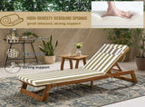 Outdoor Chaise Lounge Cushion, 72 in. x 21 in. x 3 in. Waterproof Fade-Resistant Patio Chair Pad for 00179400