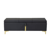 Elegant Upholstered Storage Ottoman,Storage Bench with Metal Legs for Bedroom,Living Room,Fully N733P207788B