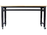 Workbench - 60" Wide Rolling Workbenches for Garage - Adjustable Height, Workshop Tool Bench, Metal W465P191442