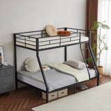 Twin Over Full Metal Bunk Bed for Kids Teens Adults, Heavy Duty Metal Bunk Bed with Ladder & 76903502