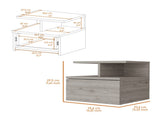 Augusta Floating Nightstand with 2-Tier Shelf and 1-Drawer B128P148659