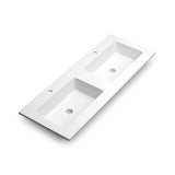 DAX Mara Matt White Basin Solid Surface Double Bowl 48 Inches B2702P226987