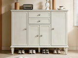 Sideboard Buffet Cabinet with Drawers and Storage Cabinets, Vintage Wooden Console Cabinet with W3720P577572