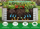 422 Ft Galvanized Steel Raised Garden Bed Outdoor Planter Box for Vegetables Herbs Flowers 11636552