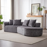 Modern Upholstered Oversized Sectional Sofa, 114-Inch Chenille 4-Seater Extra Deep & Wide Seat W834P236550