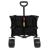 Heavy-Duty 360lb Capacity Foldable Utility Wagon All-Terrain Quiet Wheels, Adjustable Handle & Cup W321P297101