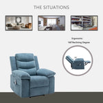 ZUN Power Recliner Chair with Adjustable Massage Function, Velvet Electric Power Chair for Elderly with W1998120243