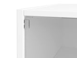 White Glass Door Shoe Box Shoe Storage Cabinet With RGB Led Light W331P214186
