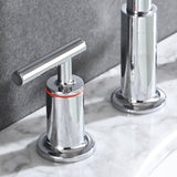 8 in. Widespread Double Handle Bathroom Faucet with Pop Up Drain in Chrome W122459281