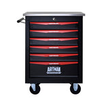 ZUN 6 Drawers Multifunctional Tool Cart with Wheels,Metal Rolling Tool Cart Storage for Garage Workshop 57151959