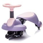 ZUN 6V Kids Ride On Electric Wiggle Car,Flashing & Shock absorbing PU Wheels For Effective Floor W1578P213376