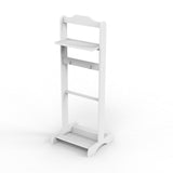 Accent Portable Garment Rack,Clothes Valet Stand with Storage Organizer,White Finish W760P178208