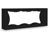 63" Narrow Console Table with Wavy Hollow Design, 2-Tier Extra Long Entryway Table with Storage 65032759
