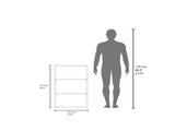 Wall Cabinet 36" H, 3 shelves, White B097P250921