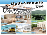 Folding Camping Cot Bed with Soft Pad, Portable Outdoor Cot, Adults Sleeping Bed for Home Office Nap 91679814