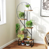 2PCS metal plant rack with 6 metal hooks 43234307