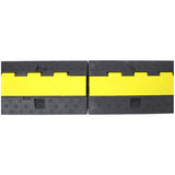 Cable Protector Ramp, 2 Channels Speed Bump Hump, Rubber Modular Speed Bump Rated 11000 LBS Load W465121324