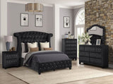 Sophia Modern Style Crystal Tufted Upholstery 5-Drawer Chest finished with Velvet Fabric made with 808857795083
