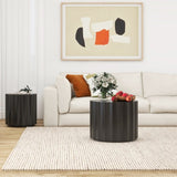 ZUN Coffee Table Set of 2, Round Coffee Table ,Nesting Coffet Table,End table,Circle Sidetable for W2232P152914