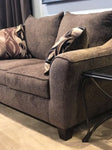 ZUN Camero Fabric Pillowback 2-Piece Living Room Set, Sofa and Loveseat, Brown T2574P195444